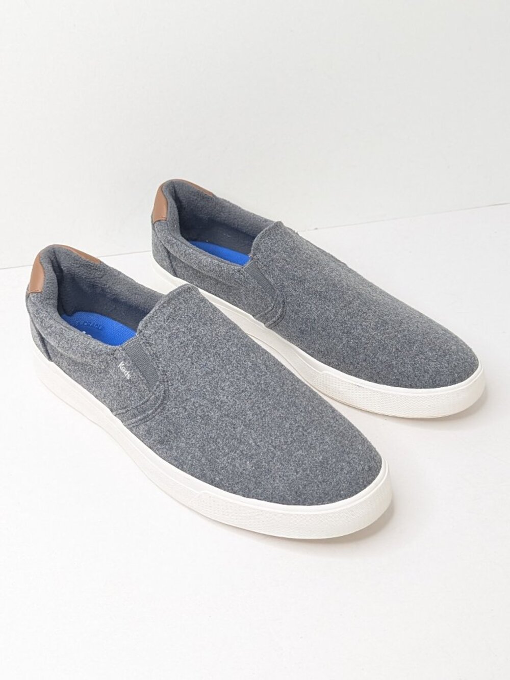 Keds Pursuite Wool Slip-On Sneakers Grey Womens 12.5 Wide